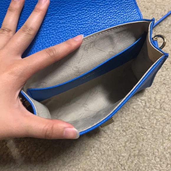 gigi new york blue leather crossbody bag - Picture 4 of 6